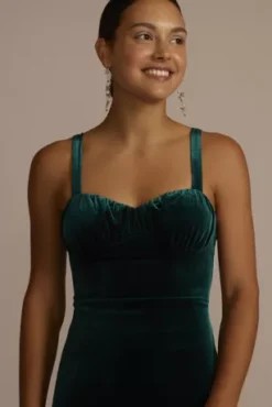 Sweetheart Velvet Tank Sheath Dress With Slit -Floral Applique Dresses Shop 1656ET2A MFOREST JRPRTY PROD7 109