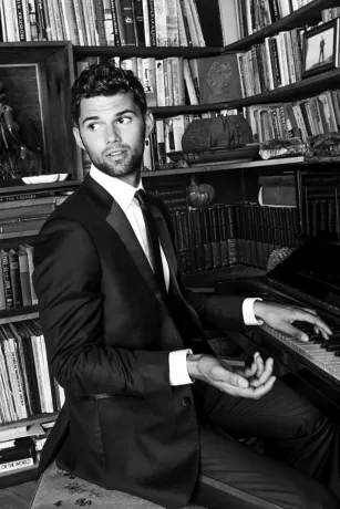 Off-the-Shoulder Long Sleeve Lace Draped Gown 6 Off-the-Shoulder Long Sleeve Lace Draped Gown - Image 6