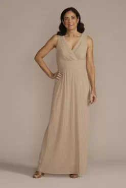 Floor Length V-Neck Metallic Sheath Jacket Dress -Floral Applique Dresses Shop 2475 MCHAMP MOB PROD7 073