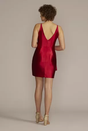 Stretch Satin V-Neck Tank Dress 2 Stretch Satin V-Neck Tank Dress - Image 2