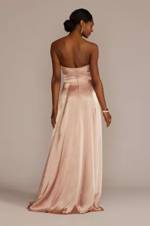 Charmeuse Strapless A-Line Bridesmaid Dress 2 Charmeuse Strapless A-Line Bridesmaid Dress - Image 2