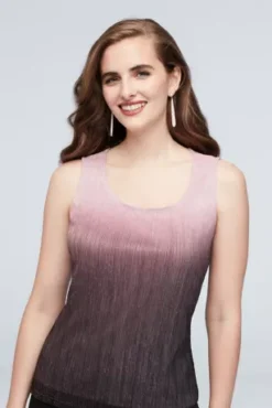 Crinkled Ombre Plus Size Three-Piece Pantsuit -Floral Applique Dresses Shop 650136 MBLKBLUSH MOB PROD6 066