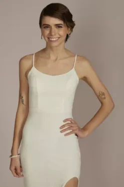 Knee Length Jersey Glitter Dress With Cutout Back -Floral Applique Dresses Shop 7357WD3B MWHTSILVER JRPARTY PROD2 103