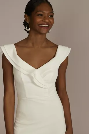 Short Ruffled Stretch Crepe Dress 3 Short Ruffled Stretch Crepe Dress - Image 3