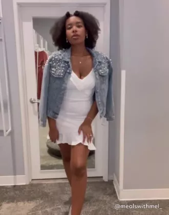 Short Ruffled Stretch Crepe Dress 5 Short Ruffled Stretch Crepe Dress - Image 5