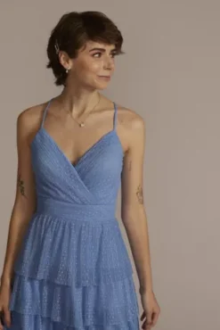 V-Neck Tiered Ruffle Mini Dress -Floral Applique Dresses Shop 8242XE8A MPERI JRPARTY PROD2 047