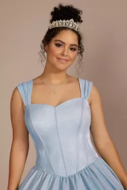 Glitter Knit Corset Quince Ball Gown -Floral Applique Dresses Shop 8FR2301 MLTBLUE QUINCE PROD3 091