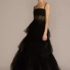 Mesh Corset Tiered Prom Dress