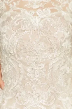 Beaded Lace Wedding Dress With Pleated Skirt -Floral Applique Dresses Shop CWG780 IVYCHAMP OLEG PROD12 V2 055