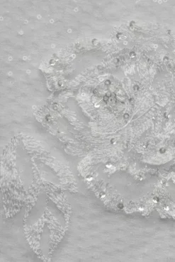 Large Floral Applique Beaded Strap Wedding Dress 13 Large Floral Applique Beaded Strap Wedding Dress -Floral Applique Dresses Shop CWG879 SOLIDWHITE OLEG SWATCH PROD2 003