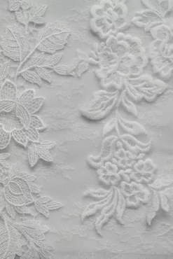 Embroidered V-Neck Tea-Length Wedding Dress -Floral Applique Dresses Shop CWG888 WHITE OLEG SWATCH PROD2 003 1