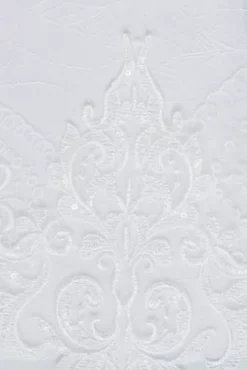 Strappy Beaded Applique Tulle Sheath Wedding Dress -Floral Applique Dresses Shop CWG904 SOLIDWHITE OLEG SWATCH PROD2 002