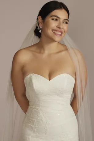 Lace Up Back Strapless Mermaid Wedding Dress 3 Lace Up Back Strapless Mermaid Wedding Dress - Image 3