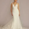 Removable Train Mermaid Wedding Dress