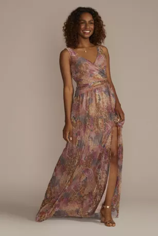 Metallic Floral A-Line Tank Dress 1 Metallic Floral A-Line Tank Dress