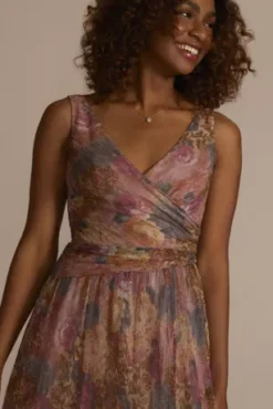 Metallic Floral A-Line Tank Dress 5 Metallic Floral A-Line Tank Dress -Floral Applique Dresses Shop D21NY22526 MULTI PRTY PROD7 91
