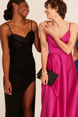 Satin Spaghetti Strap A-Line Prom Dress 4 Satin Spaghetti Strap A-Line Prom Dress - Image 4