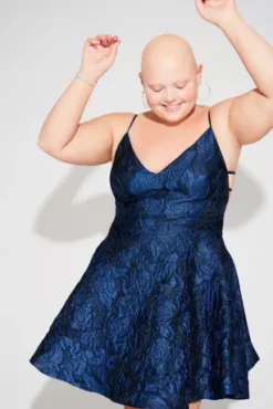 Jacquard A-Line Mini Dress -Floral Applique Dresses Shop D24NY22116V1 PDP Crop MAR15 1920x2880