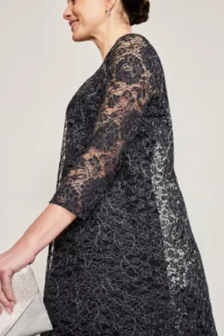 Knee Length Crepe Tank Dress And Matching Jacket -Floral Applique Dresses Shop D40NY2111 2 PDP Crop APR25 1920x2880