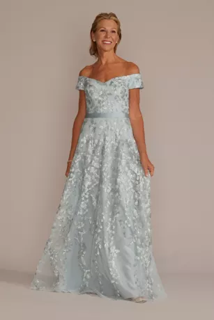 Sweetheart Off The Shoulder A-Line With Appliques 1 Sweetheart Off The Shoulder A-Line With Appliques