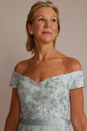 Sweetheart Off The Shoulder A-Line With Appliques 3 Sweetheart Off The Shoulder A-Line With Appliques - Image 3