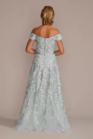 Sweetheart Off The Shoulder A-Line With Appliques 2 Sweetheart Off The Shoulder A-Line With Appliques - Image 2