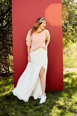 Chiffon Wedding Separates Circle Skirt 22 Chiffon Wedding Separates Circle Skirt -Floral Applique Dresses Shop DS150827 1 PDP Crop JAN12 1920x2880