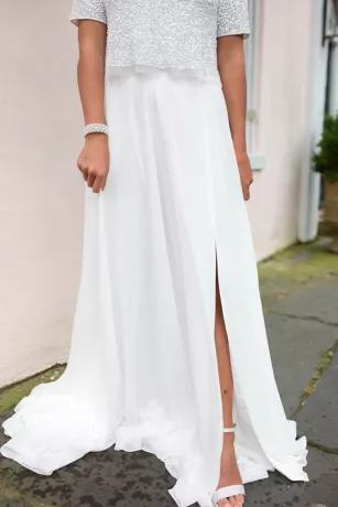 Chiffon Wedding Separates Circle Skirt 7 Chiffon Wedding Separates Circle Skirt - Image 7