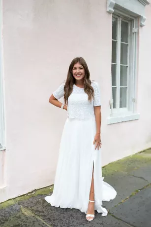 Chiffon Wedding Separates Circle Skirt 8 Chiffon Wedding Separates Circle Skirt - Image 8