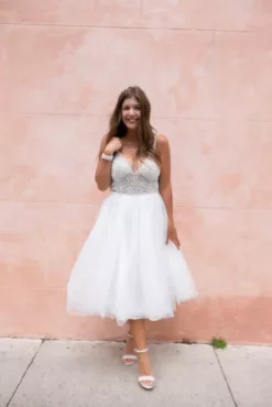 Tulle Wedding Separates Midi Skirt -Floral Applique Dresses Shop DS150831 2 PDP Crop JUN23 1920x2880