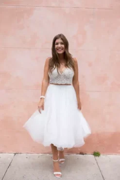 Tulle Wedding Separates Midi Skirt -Floral Applique Dresses Shop DS150831 4 PDP Crop JUN23 1920x2880