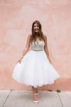 Tulle Wedding Separates Midi Skirt -Floral Applique Dresses Shop DS150831 5 PDP Crop JUN23 1920x2880