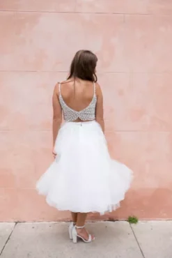 Tulle Wedding Separates Midi Skirt -Floral Applique Dresses Shop DS150831 6 PDP Crop JUN23 1920x2880