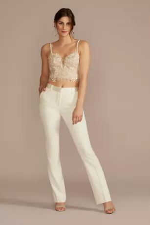 3D Floral Sweetheart Spaghetti Strap Separates Top 5 3D Floral Sweetheart Spaghetti Strap Separates Top - Image 5