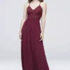 Spaghetti Strap Sequin Lace Jersey Sheath Dress