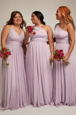 Mesh Cross Waist Spaghetti Strap Bridesmaid Dress -Floral Applique Dresses Shop F20052 PDP Crop APR25 1920x2880