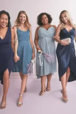 Spaghetti Strap Chiffon Short Bridesmaid Dress 9 Spaghetti Strap Chiffon Short Bridesmaid Dress -Floral Applique Dresses Shop F20240 PDP Crop JAN12 1920x2880