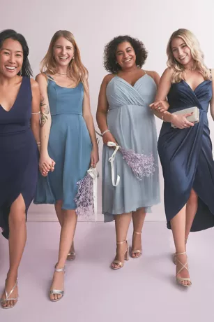 Spaghetti Strap Chiffon Short Bridesmaid Dress 5 Spaghetti Strap Chiffon Short Bridesmaid Dress - Image 5