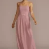 Chiffon Spaghetti Strap A-Line Bridesmaid Dress