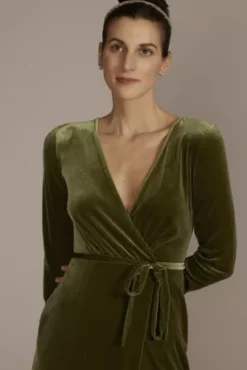 Long-Sleeve Velvet Bridesmaid Dress -Floral Applique Dresses Shop F20610 MOLIVE BM PROD3 085