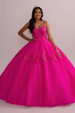 Corded Lace Quince Ball Gown With Bolero