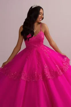 Corded Lace Quince Ball Gown With Bolero -Floral Applique Dresses Shop FR2112 MBEGONIA QUINCE PROD7 10900
