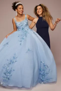 Metallic Floral Glitter Tulle Quince Ball Gown 11 Metallic Floral Glitter Tulle Quince Ball Gown -Floral Applique Dresses Shop FR2114 1 PDP Crop APR25 1920x2880