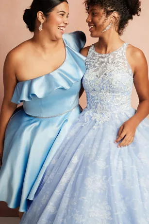 Lace-Up Back Applique Bodice Quince Dress 5 Lace-Up Back Applique Bodice Quince Dress - Image 5