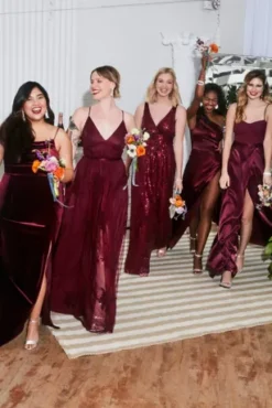 Flocked Tulle Low-Back Bridesmaid Dress -Floral Applique Dresses Shop GS290044 PDP Crop JUNE15 1920x2880