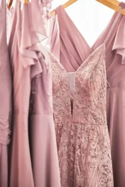 Sequin Embroidered Plunge Bridesmaid Dress -Floral Applique Dresses Shop GS290081 PDP Crop JUNE21 1920x2880