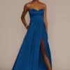 Charmeuse Strapless A-Line Bridesmaid Dress