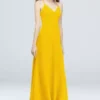 Chiffon V-Neck Spaghetti Strap Bridesmaid Dress