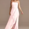 Spaghetti Strap Bridesmaid Dress With Cascade