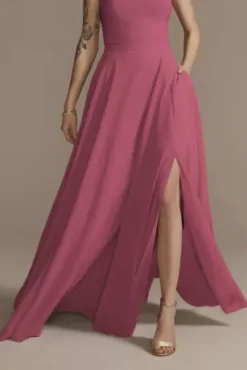 Bridesmaid Separates Chiffon Full Skirt With Slit